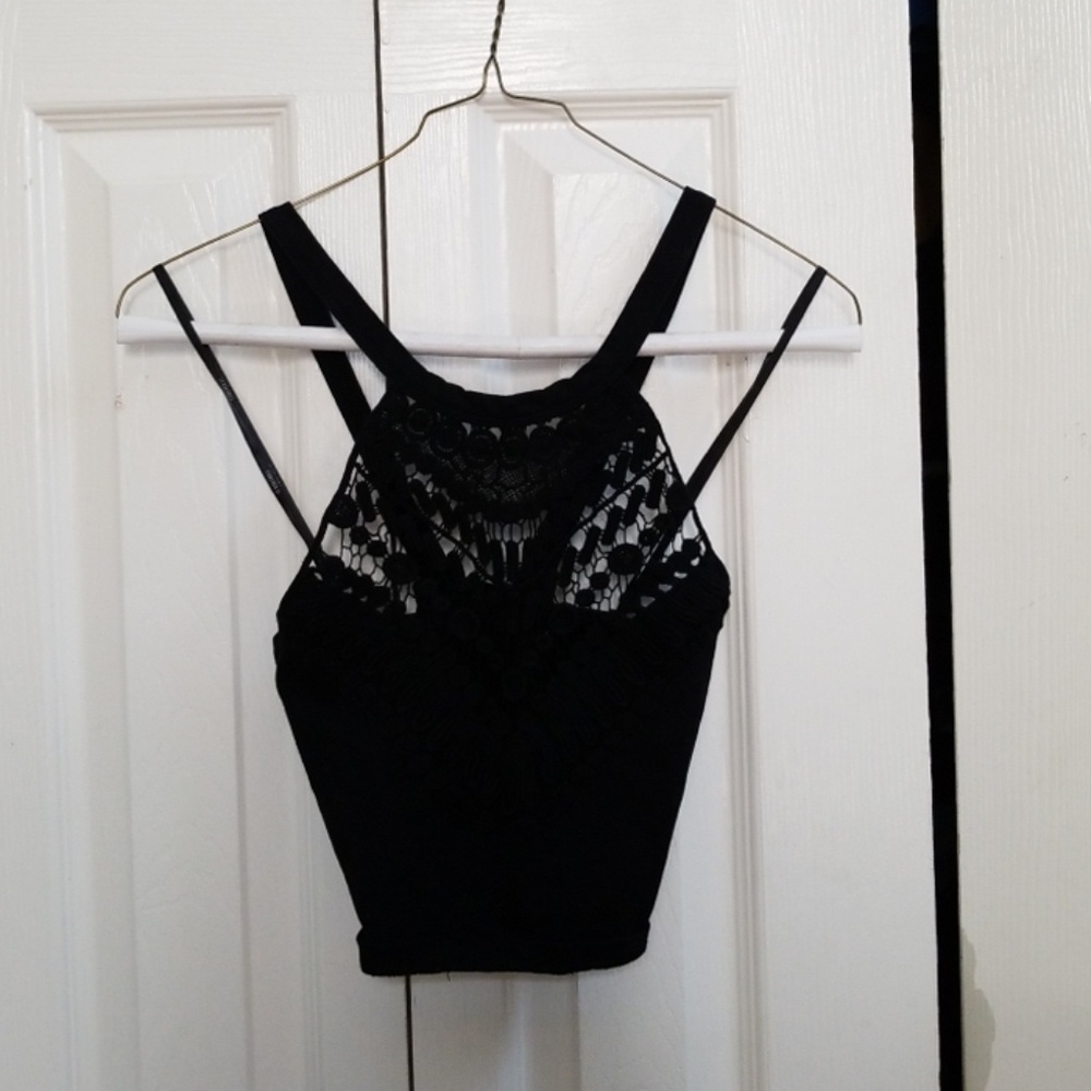 Cross back crop top
